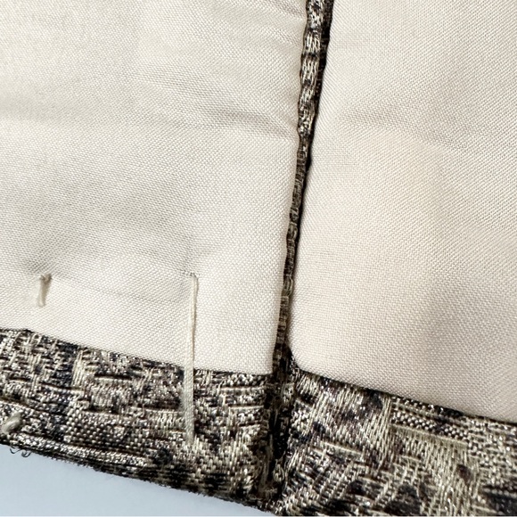 Chico’s Cobra Jaquard Print Metallic Blazer Gold Chicos size 1, size medium - Picture 4 of 12